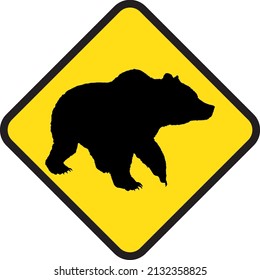 309 Bear crossing sign warning Images, Stock Photos & Vectors ...