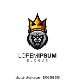 bear crown collection logo design 