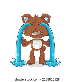 The Bear Crying Illustration. Character Vector