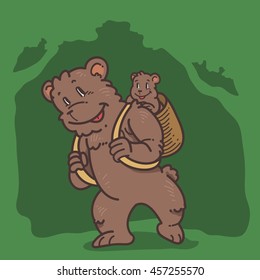 Bear and cub