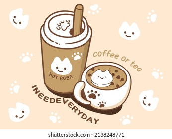 Bear Cub Cup Coffee Tea Drink Logo Vector Icon Illustration 10