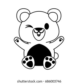 bear or cub cute animal cartoon icon image 