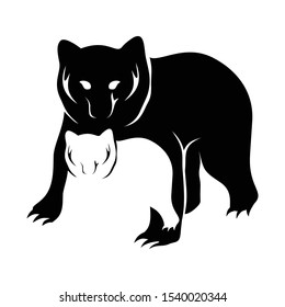 Bear Cub Icon Vector Stock Vector (Royalty Free) 1540020344 | Shutterstock