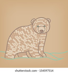 bear cub in snow
