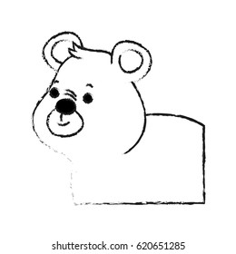 bear cute animal cartoon icon image 