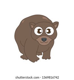 Bear cute animal charactor vector