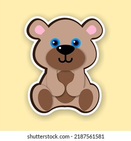 Bear cute animal clipart vector printable