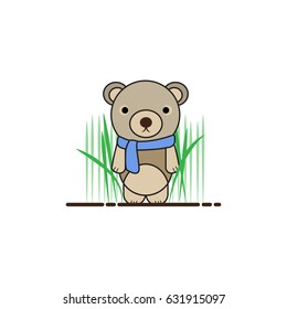 Bear cute animal illustration