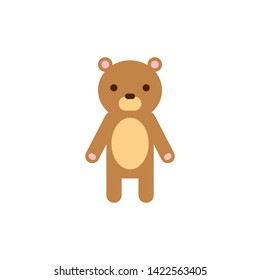 bear cute cartoon icon vector on a white background