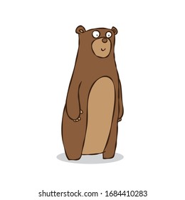 ilustración adorable dibujada a mano por una mascota vectorial