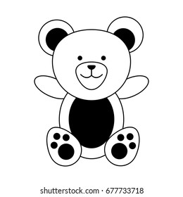 bear or cute stuffed animal icon image 