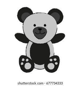 bear or cute stuffed animal icon image 