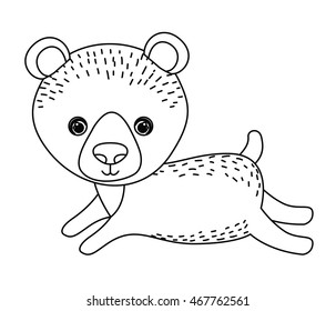 bear cute wildlife icon vector isolated graphic