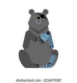 Oso Cyborg. Grizzly Robot. Predador tecnológico de bestias 