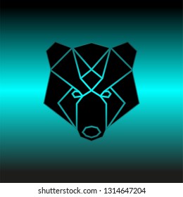 bear dark geometric logo