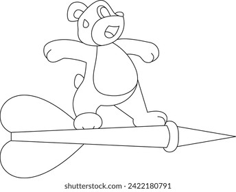 Bear Darts Dart Animal Vector Graphic Art Illustration