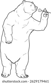 Urso Dardos dardo animal vetor ilustração de arte gráfica