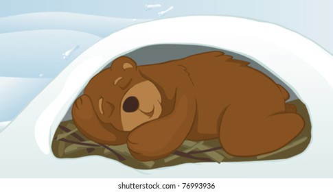 bear in a den