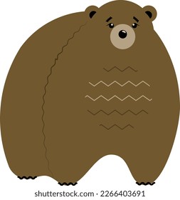 The bear is depicted in a cute and friendly style, with a round and chubby appearance that exudes an inviting and approachable personality.

