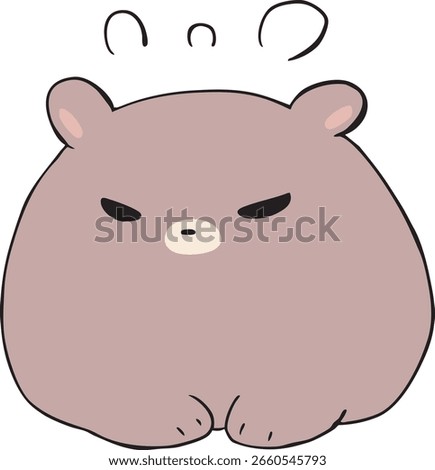 The bear is desperately apologizing.