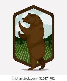 Bear digital design, vector illustration eps 10