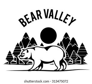 Bear digital design, vector illustration eps 10