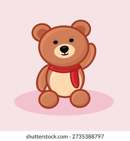 Bear doll bear doll cartoon teddy bear doll vector illustration valentine's gift