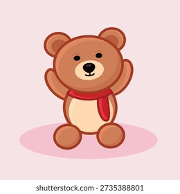 Bear doll bear doll cartoon teddy bear doll vector illustration valentine's gift