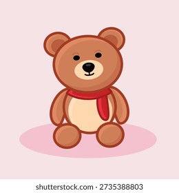 Bear doll bear doll cartoon teddy bear doll vector illustration valentine's gift