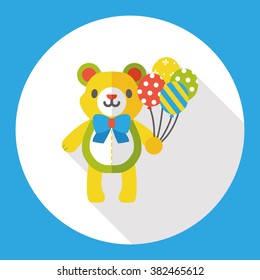 bear doll flat icon