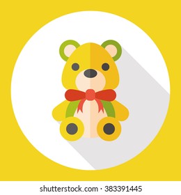 bear doll flat icon