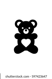 Bear doll icon, Vector