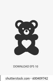 Bear Doll Icon, Vector