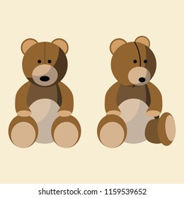 bear doll vector illustration 