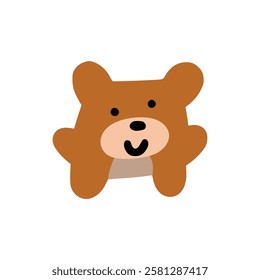 Bear doodle, illustration, simple, minimalist, hand-drawn, playful, clean, cute, aesthetic and friendly