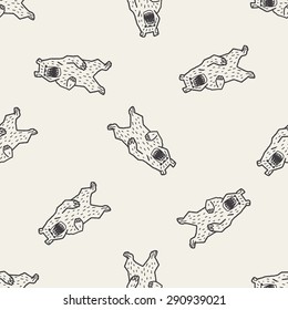 bear doodle seamless pattern background