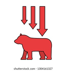 bear downtrend stock market symbol