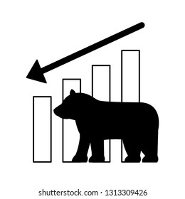 bear downtrend stock market symbol