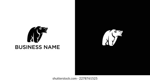inspiración para el diseño del logotipo de dibujo de oso
