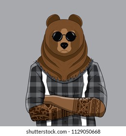 teddy bear wearing clothes