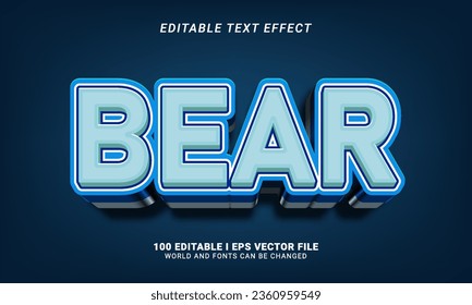bear editable text effect graphic style