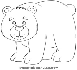 Bär. Element zum Färben der Seite. Cartoon-Stil.