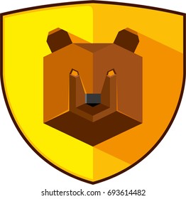 Bear emblem. Vector illustration