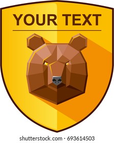 Bear emblem. Vector illustration