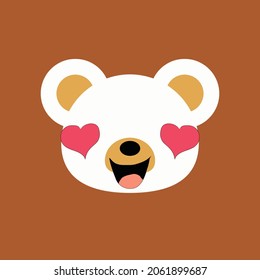 Bear emoji express different emotion according to feelings.