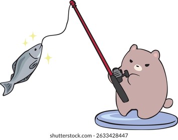 A bear enjoying salmon fishing