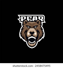 bear esport mascot design logo