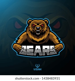 Bear esport mascot logo design