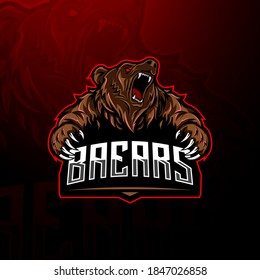 Bear esport mascot logo design