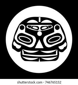 Bear. Ethnic themes for tattoo. Ethnic patterns of Native Americans: Alaska Indians,  the Aztec, Inca, Maya, (Mexico, Ecuador, Peru). Can be used as a logo. Vector illustration.